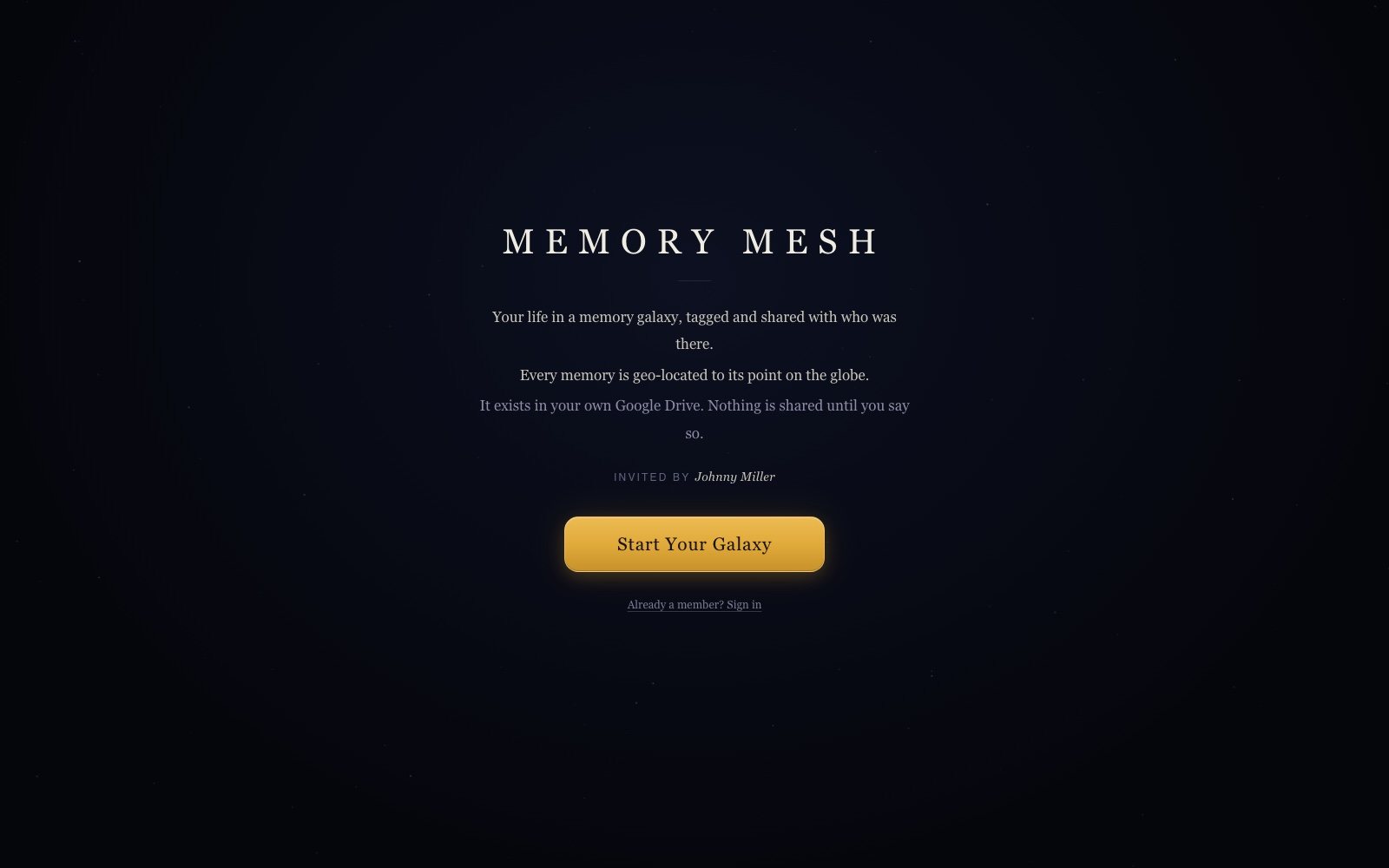 Memory Mesh website