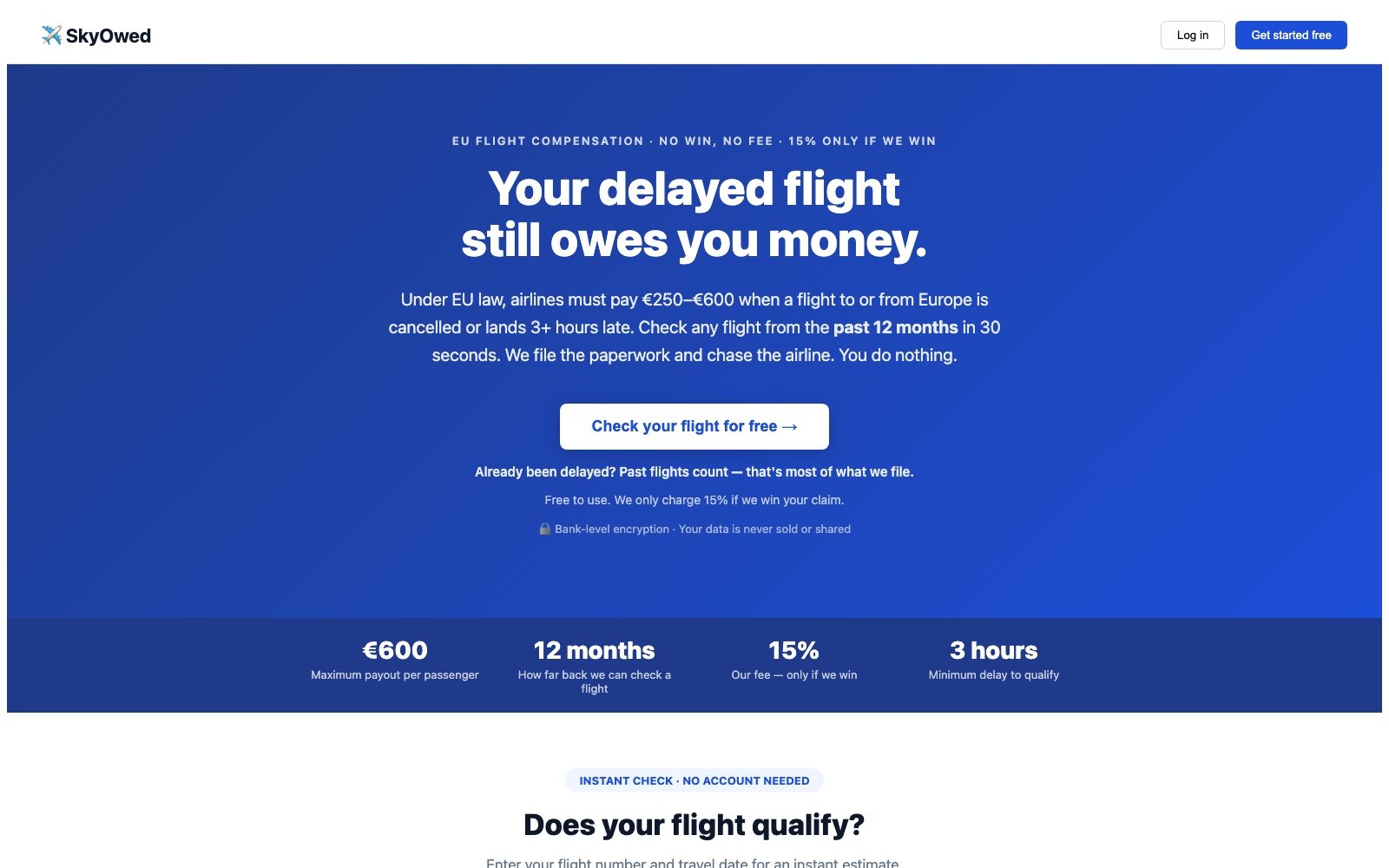 SkyOwed website