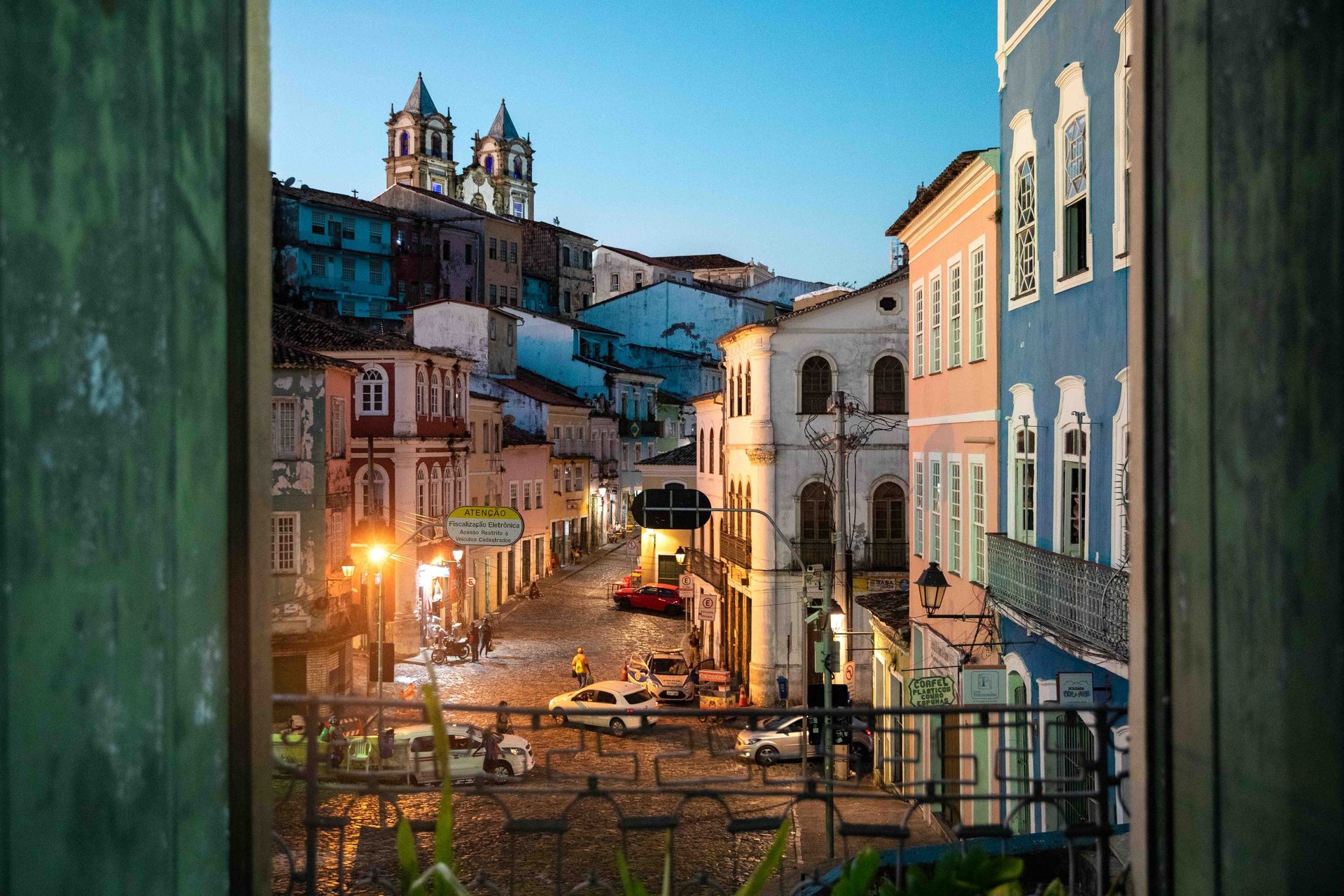 View from the Church of the Brotherhood of Black Men Church, in Salvador.