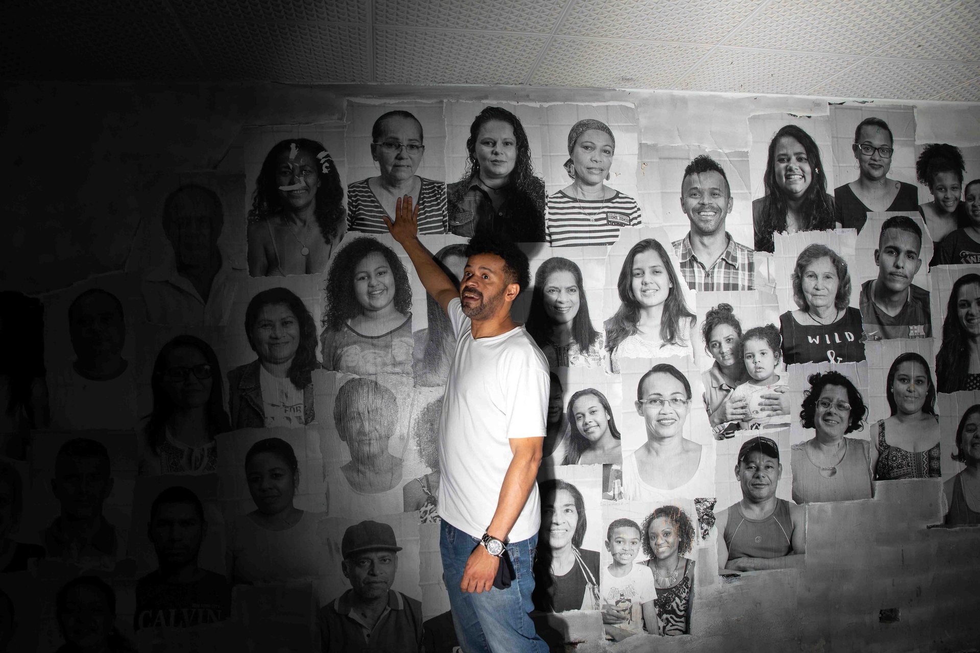 Mildo Ferreira inside an occupied building in São Paulo.